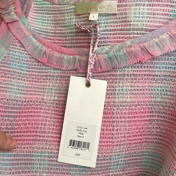 LoveShackFancy puff sleeve plaid blouse - Picture 4 of 4